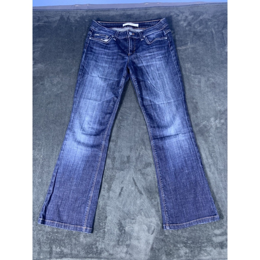 Joes Jeans Womens 28 Blue Flared Medium Wash Low Rise Pocket Casual Denim